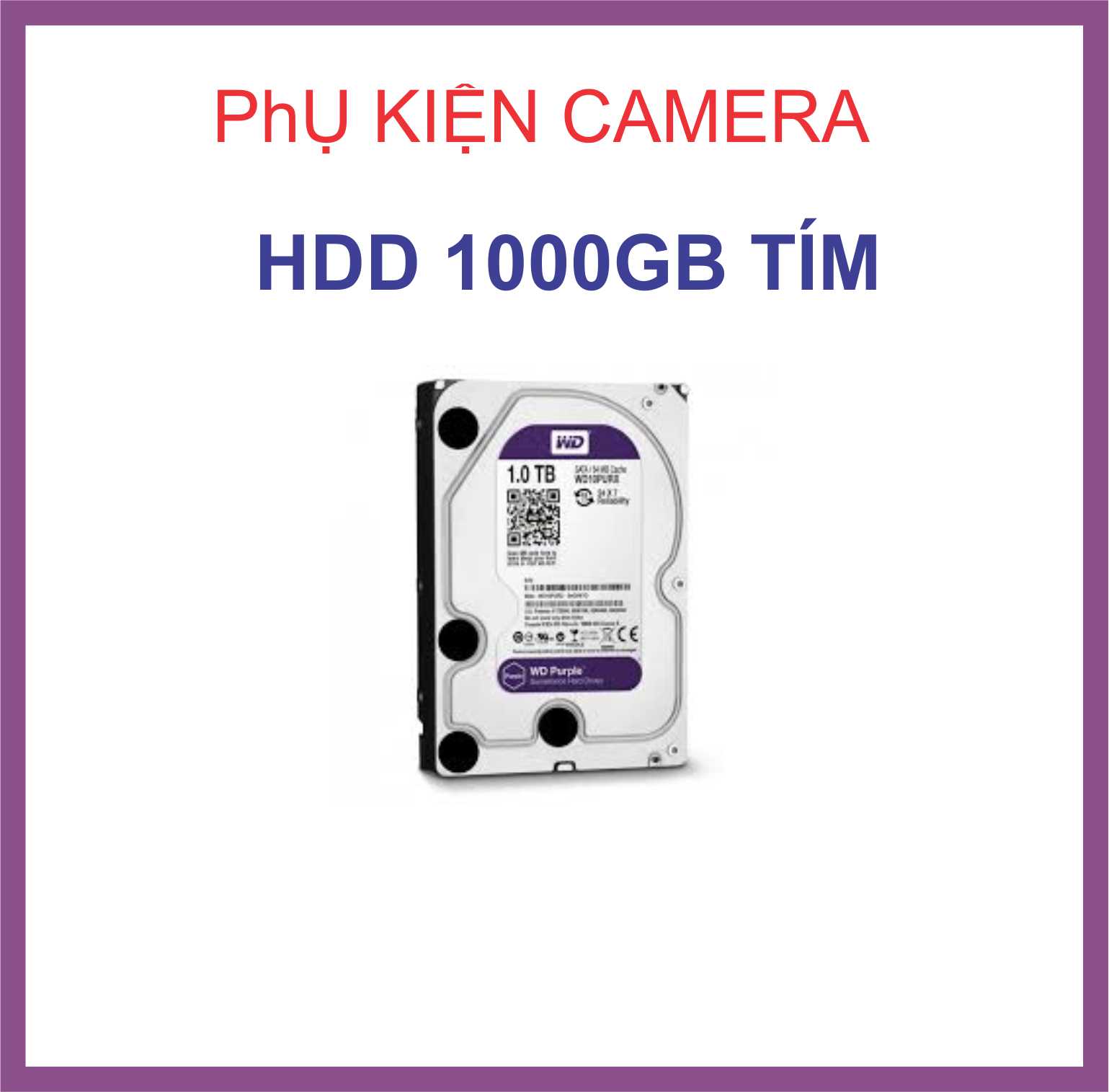 Ổ CỨNG CHUYÊN DỤNG CAMERA HDD 1000GB WESTERN TÍM