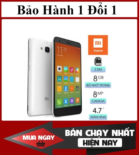 [HCM]Điện Thoại Smartphone Xiaomi Redmi 2 Trắng - Bảo Hành 1 Đổi 1