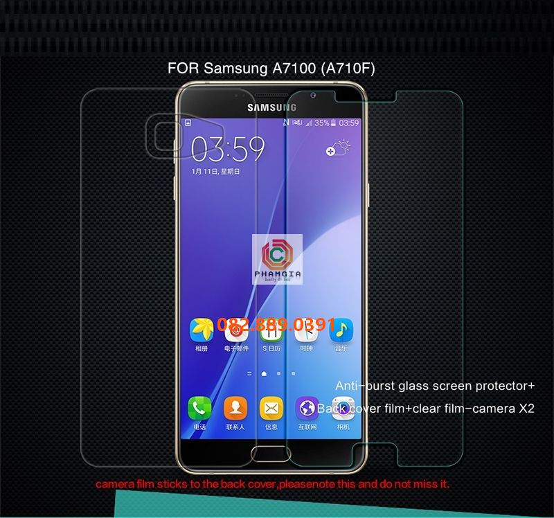 Dán cường lực Samsung A7 2015/ A7 2016/ A710/ A7 2017/ A720 nano dẻo siêu bền siêu bảo vệ