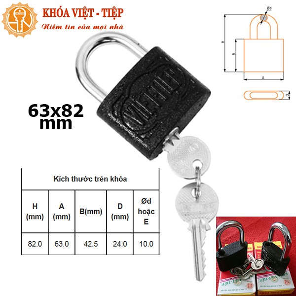 Khoá treo gang việt tiệp cầu 6 - 7 - 8 - 10