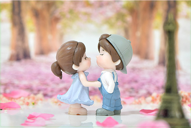 Mô hình cặp đôi chibi dễ thương trang trí tiểu cảnh, terrarium
