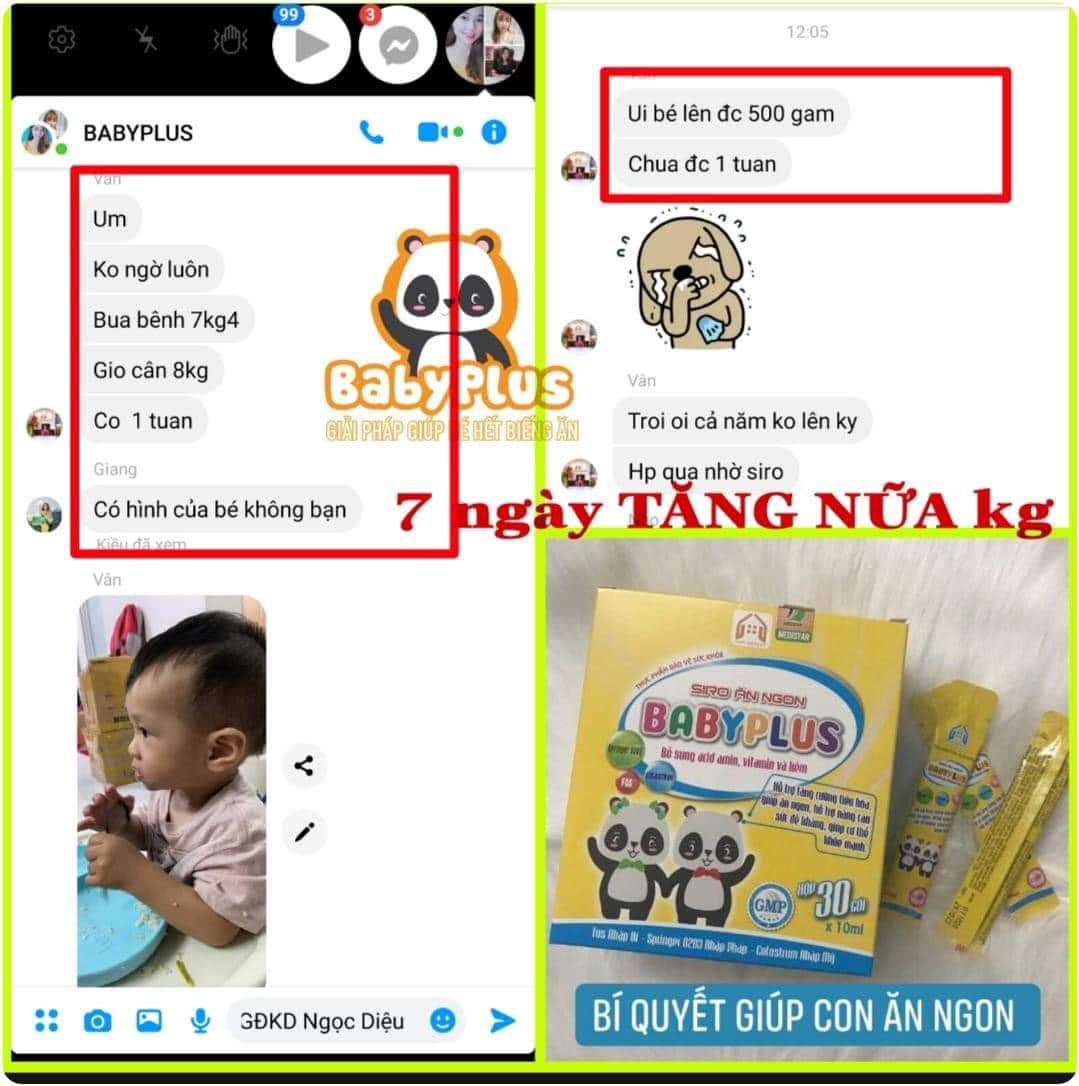 [HCM]Siro ăn ngon babyplus (Baby plus) - Giúp bé hết biếng ăn