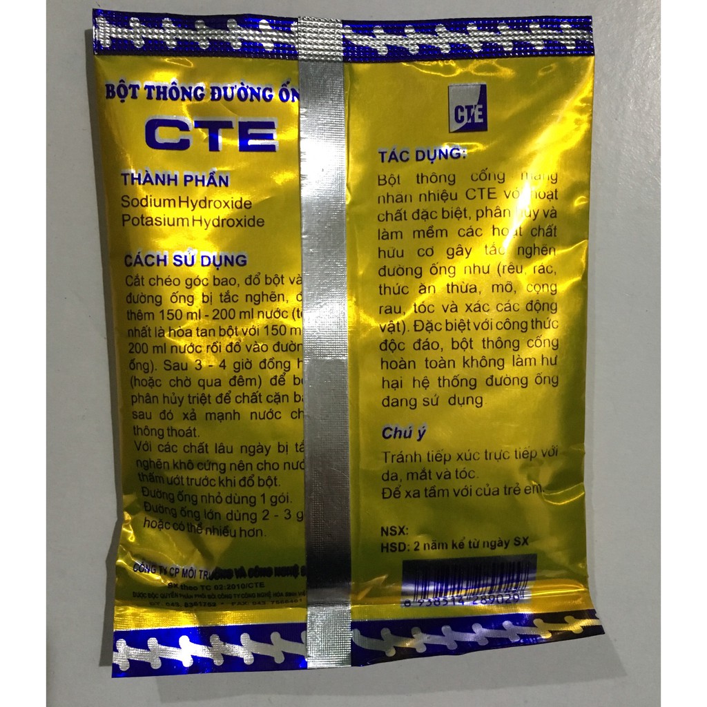 BỘT THÔNG ĐƯỜNG CỐNG CTE