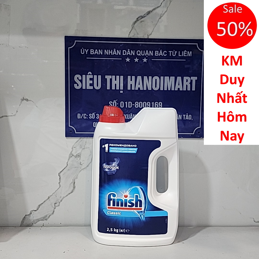 Bột rửa chén Finish 2.2kg hoặc 800ml Nước làm bóng Finish - HANOIMART, combo Bột 2.5kg hoặc dầu làm bóng chén 800ml