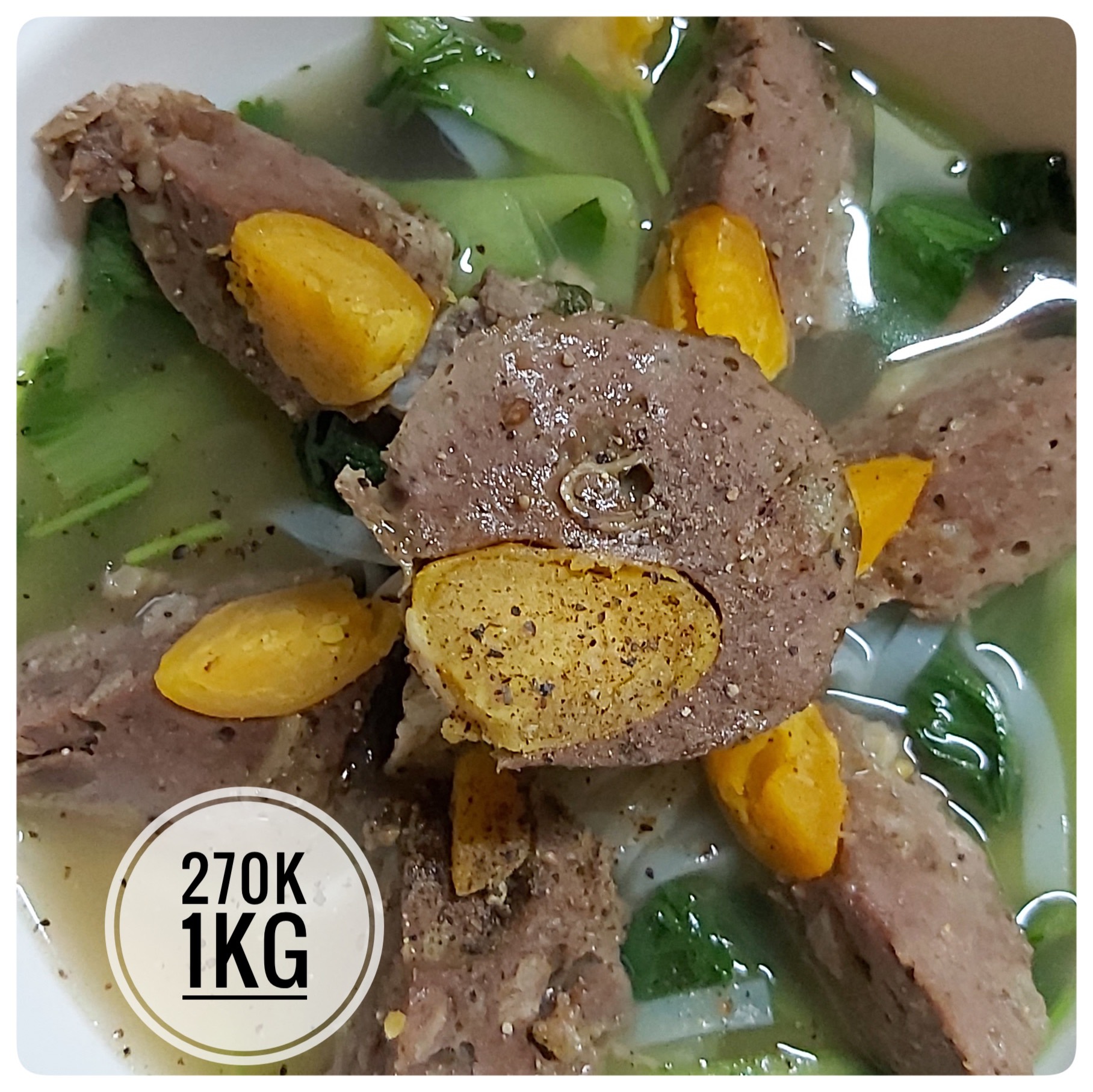 [HCM]Bò viên gân Trứng muối Châu Đốc 1kg [giao hỏa tốc]