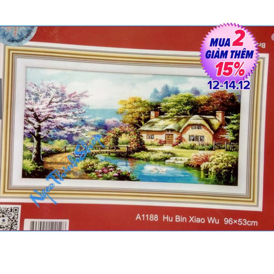 Dlh-ya1188-tranh thêu phong cảnh ngôi nhà-96x53