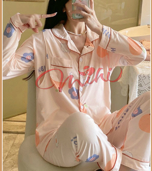 Bộ đồ bầu, sau sinh và cho con bú - Đồ bộ mặc nhà Cáo hồng hàng cotton mềm thiết kế thông minh mặc bầu và sau sinh