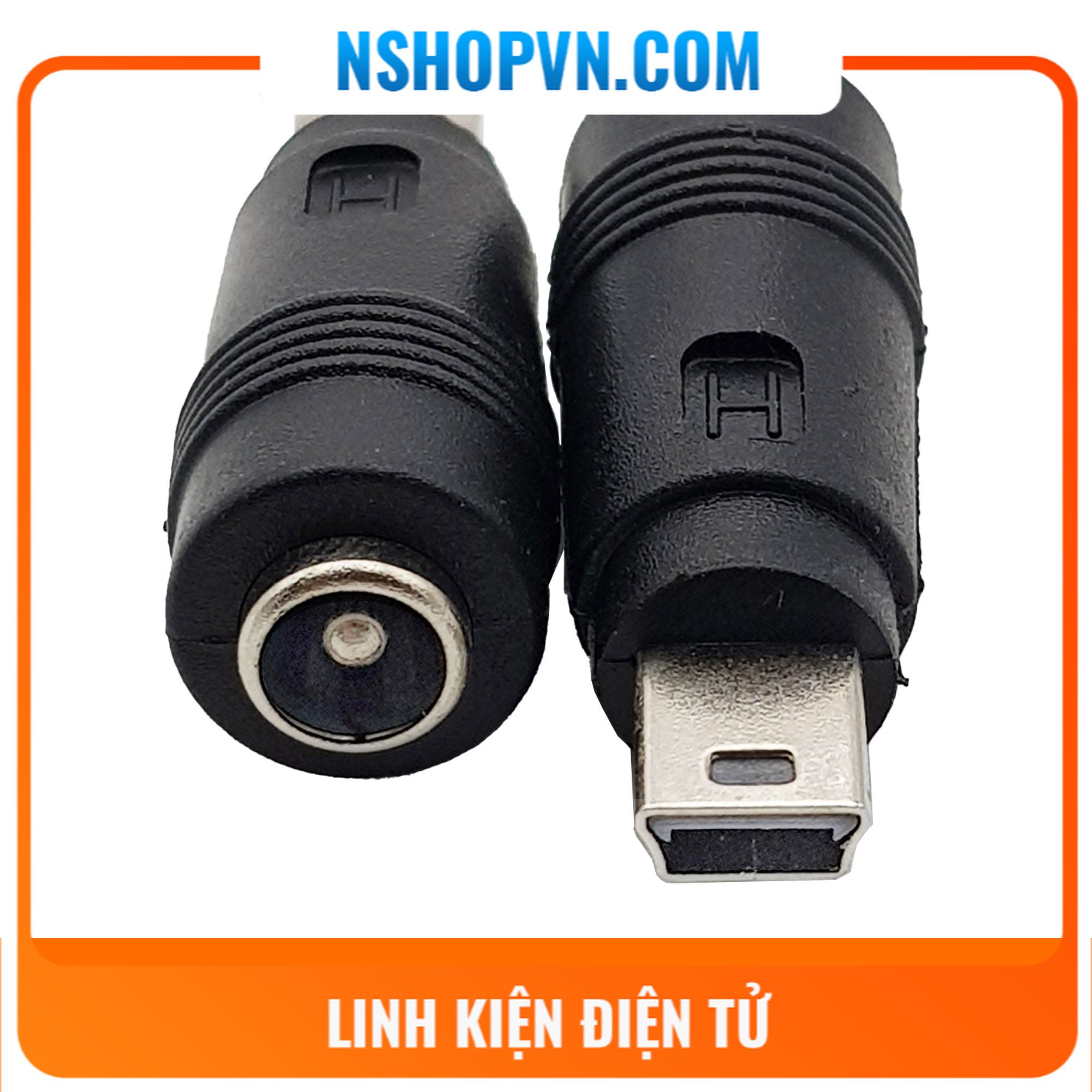 Đầu chuyển đổi dc 5.5×2.1mm sang mini usb