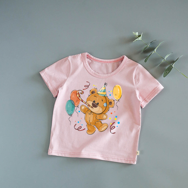 áo thun cao cấp bé trai gái | size 6-45kg | mịn mát co dẫn 4 chiều | gấu dễ thương
