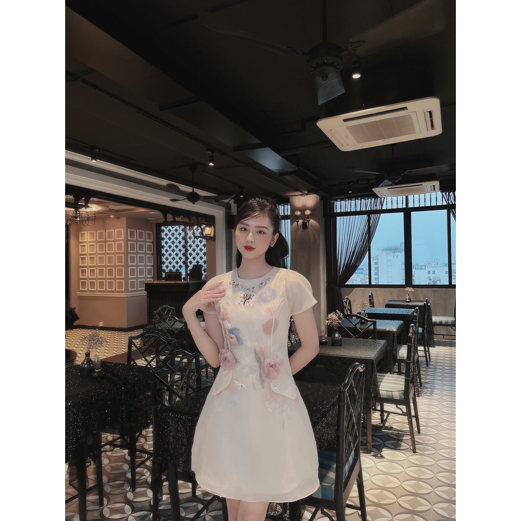 Váy Đầm Thiết Kế  Đính Hoa 3D