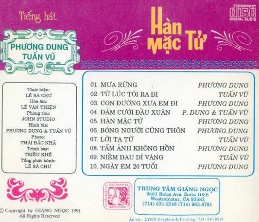Set of 6 Cds of Tuan Vu Music 8 (Japanese Discs)
