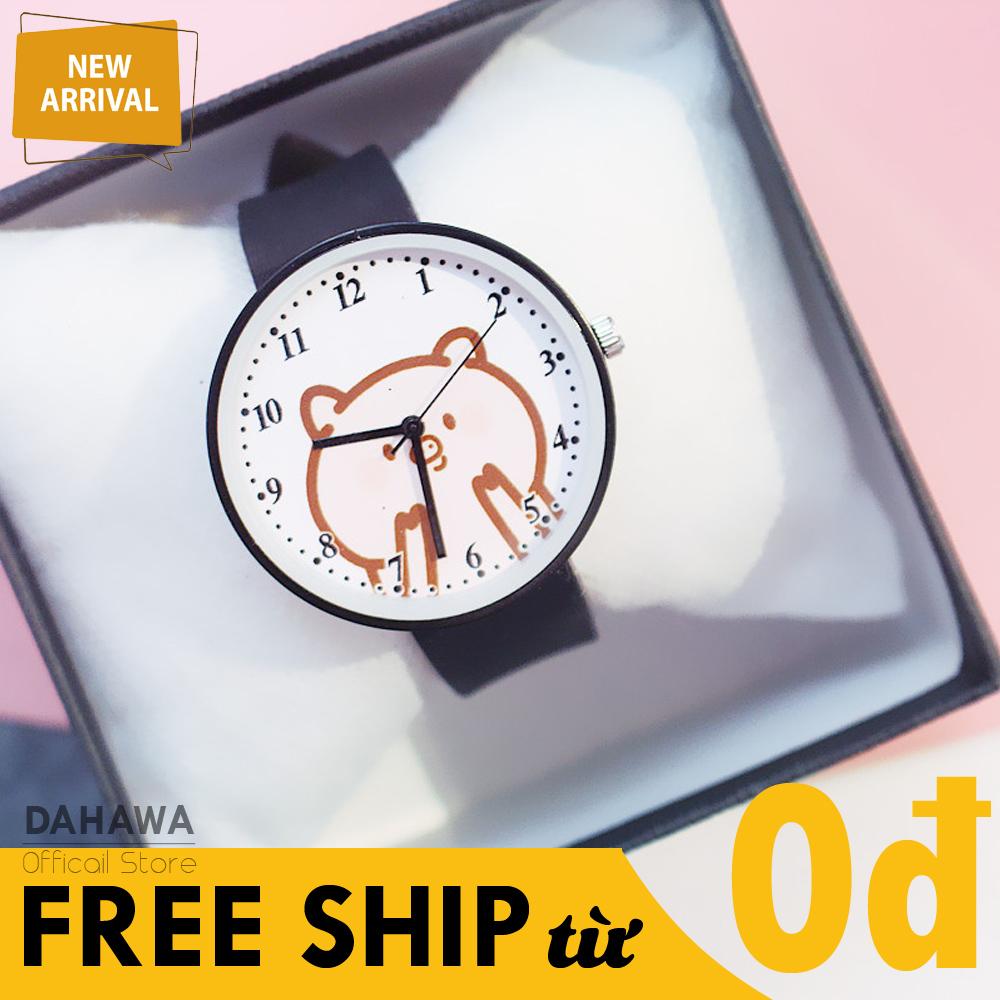 Đồng Hồ Trẻ Em Candycat Dây Silicon Siêu Bền, Mặt Đồng Hồ In Hình Heo Con Siêu Dễ Thương, 5 Màu Lựa Chọn