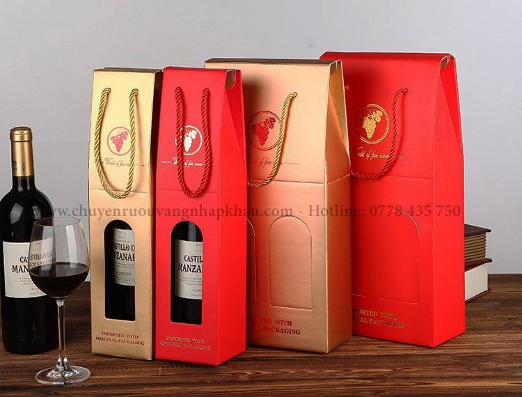 [HĐ] Túi giấy đựng chai vang làm quà tặng