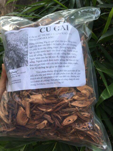 Trùm sỉ siêu rẻ 500gr củ gai khô an thai dưỡng thai cho mẹ bầu.