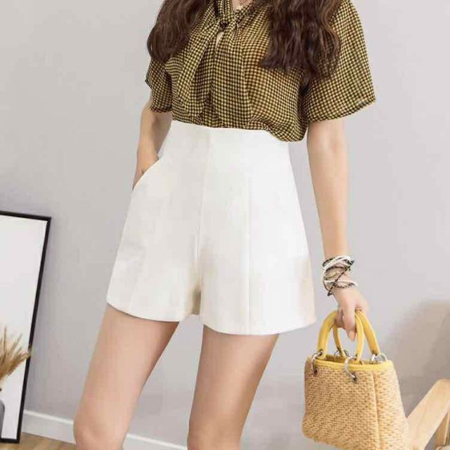 Quần sooc nữ cao cấp chất vải Tuyết Mưa