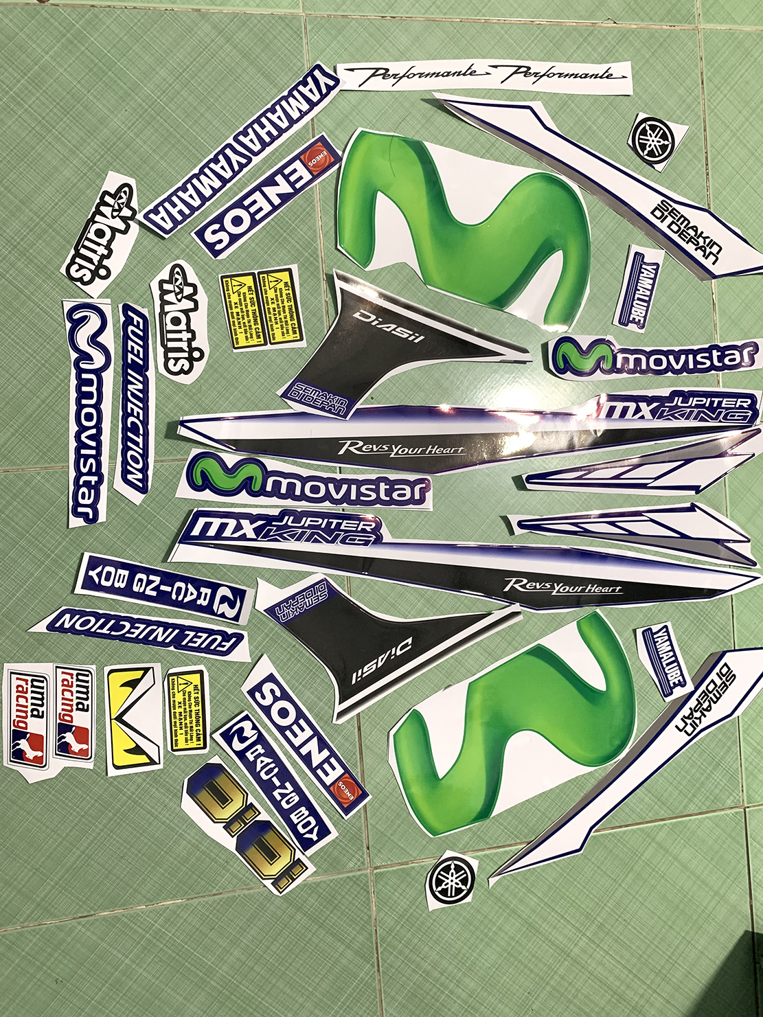 Tem exciter 150 xanh MX king movi
