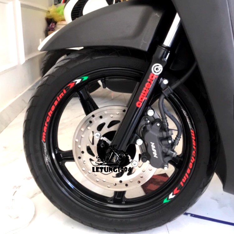 Tem dán vành (mâm) xe  3M phản quang MARCHESINI