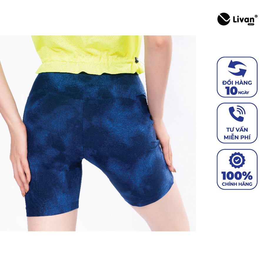 Quần Short Nữ Cloudy Livan Sport Form Ôm Cạp Cao