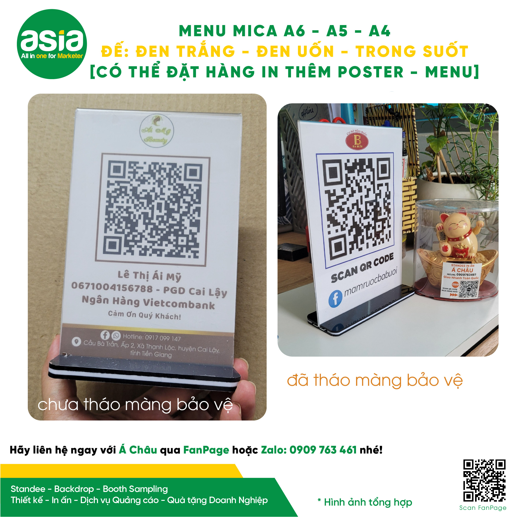 Menu mica, Tentcard Mica