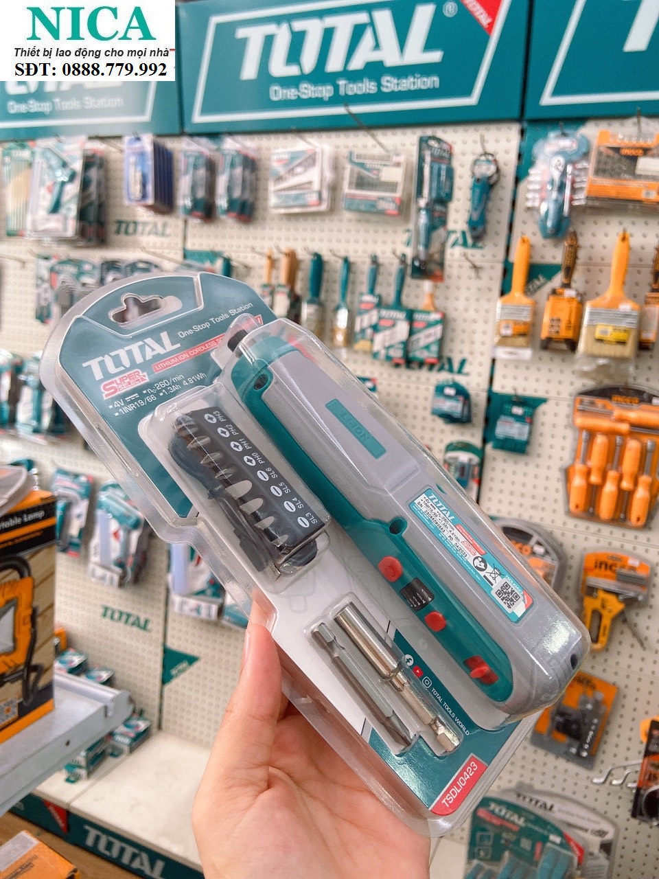 Máy siết vít dùng pin Lithium-ion 4V TOTAL TSDLI0423