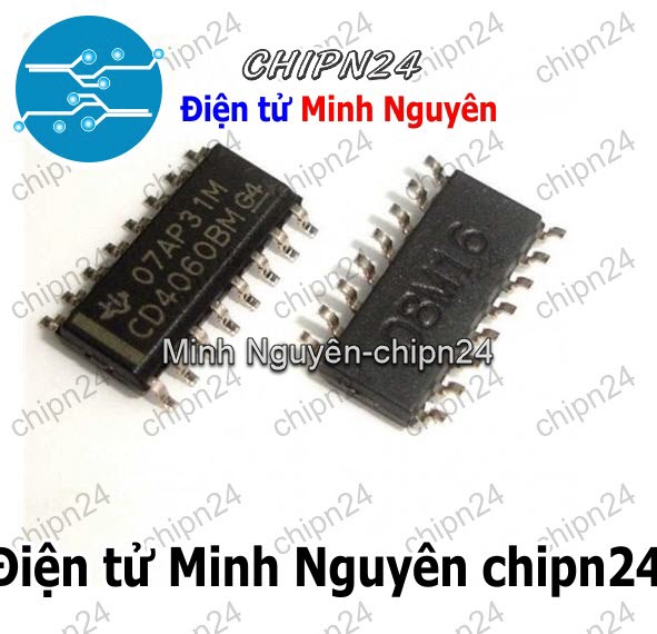 [3 con] (SOP) IC Dán CD4060 SOP-16 (SMD) (CD4060BM 4060) - HH003399