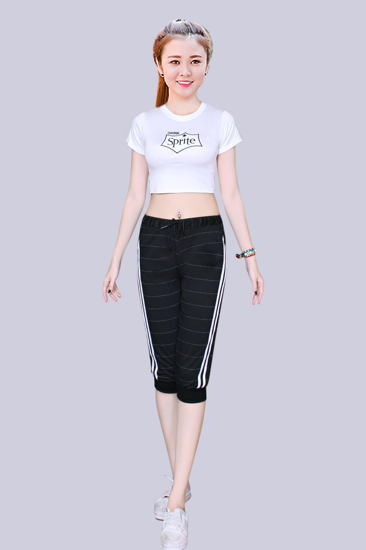 [HCM]Quần Jogge Lững Nữ Thun Poly Thời Trang Co Giản 2 Sọc Đứng Fashion JgL02