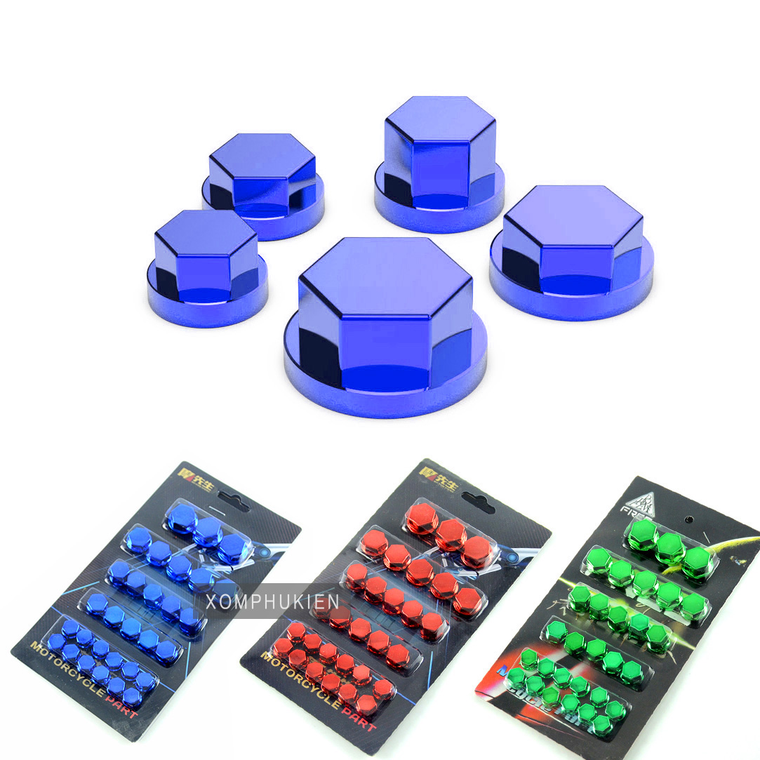 [HCM]Chụp Ốc Màu Trang Trí Xe Máy [ 1 Bộ 30 cái ]