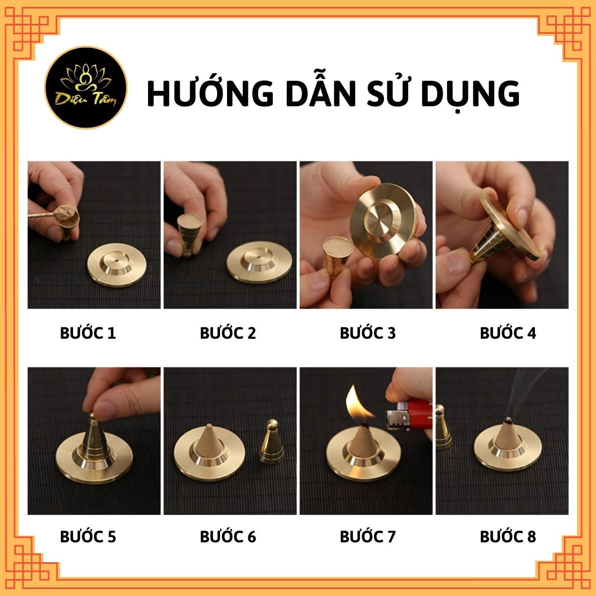 Bộ dụng cụ tạo hình trầm nụ, khuông tạo hình bằng đồng đúc