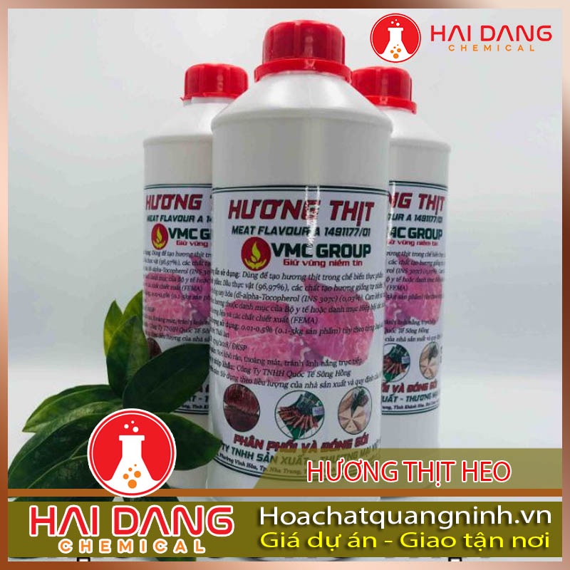 - Hương thịt heo nước vmc - Tạo hương thơm tự nhiên cho giò chả, xúc xích