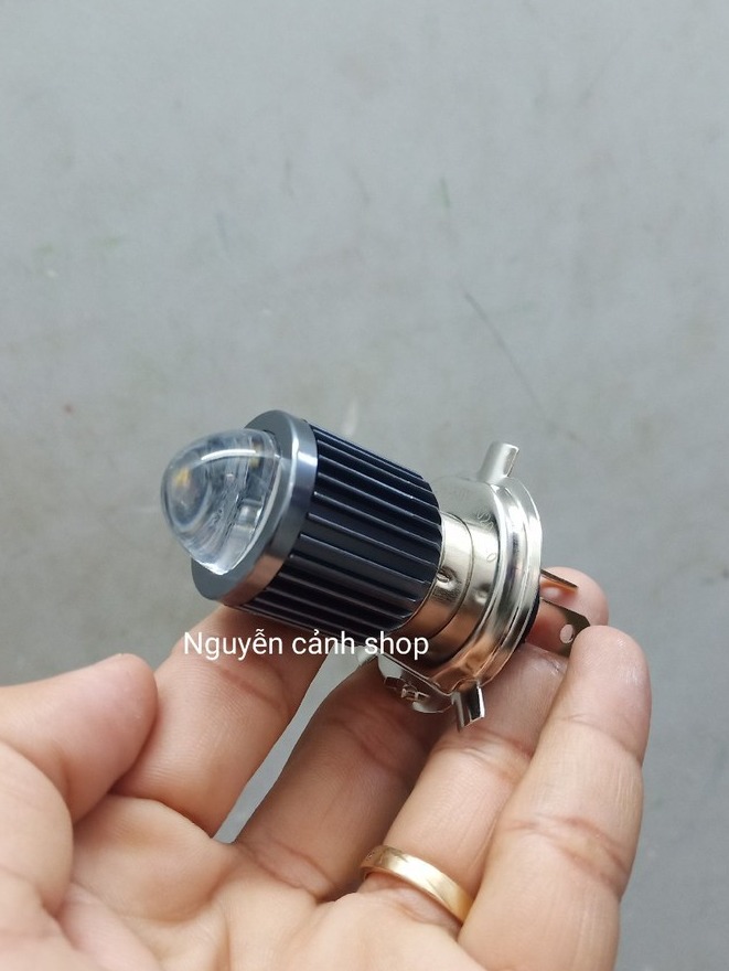 bóng đèn led 3 chân cho xe máy có lup