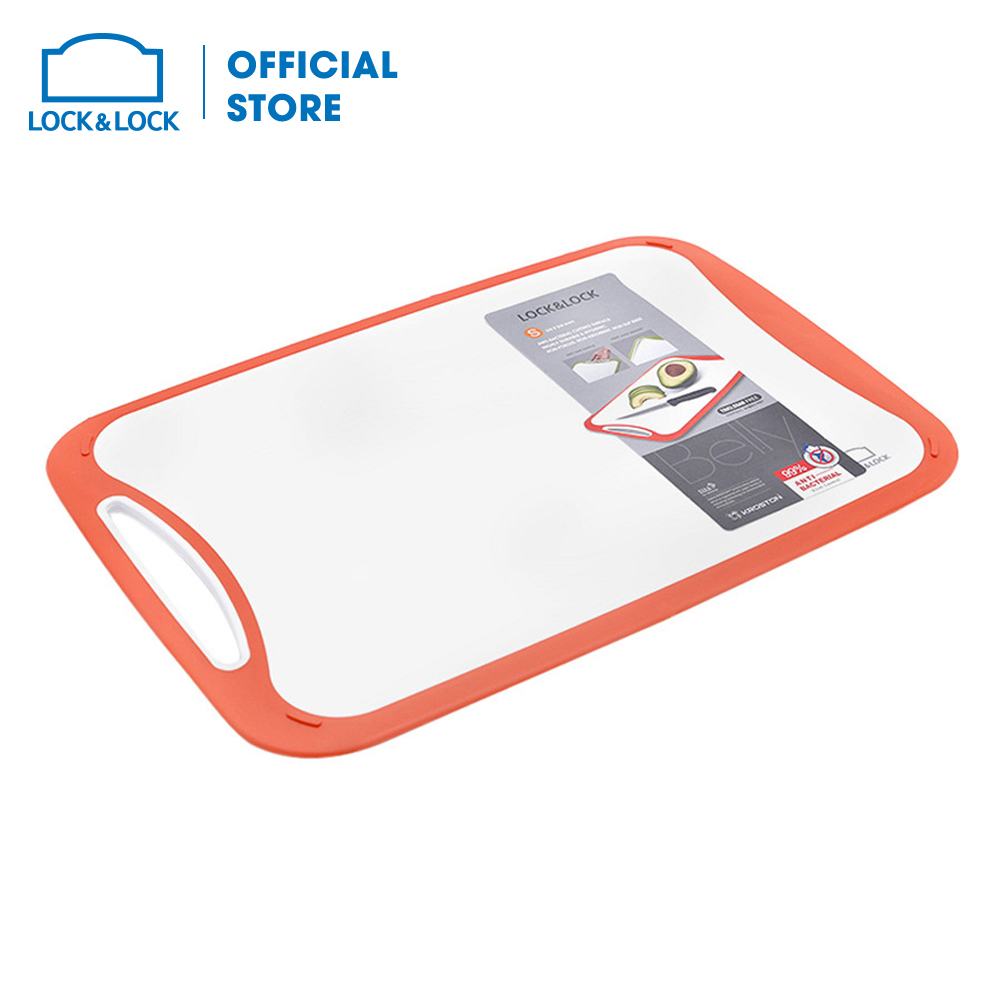 CSC514 - Thớt nhựa Lock&Lock Cookplus Anti Microbial loại Belly cỡ S (màu ngẫu nhiên)