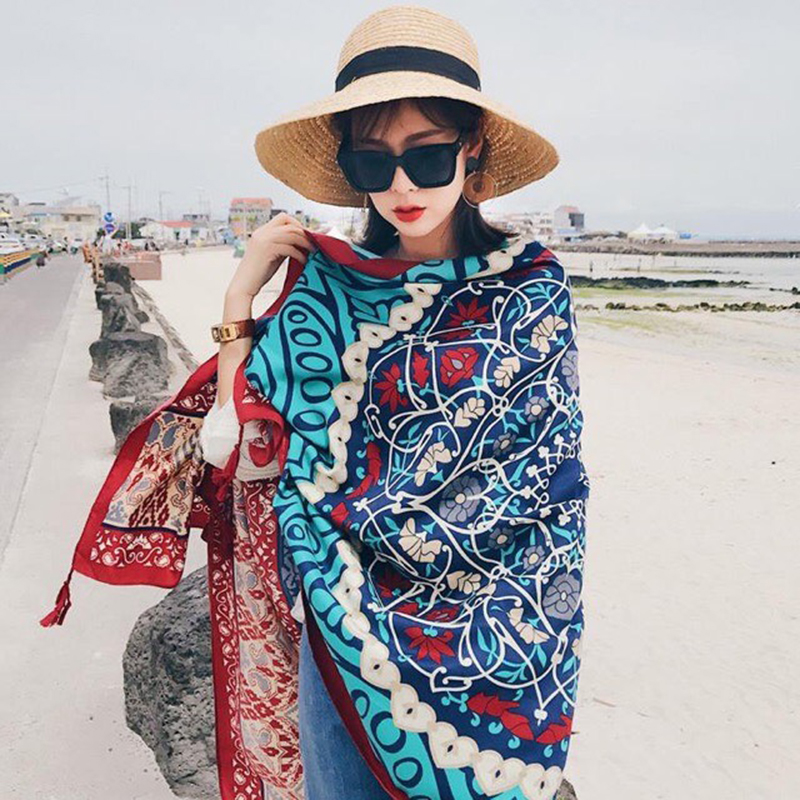 Khăn Choàng BoHo Họa Tiết Thổ Cẩm, Khăn Choàng Đi Biển