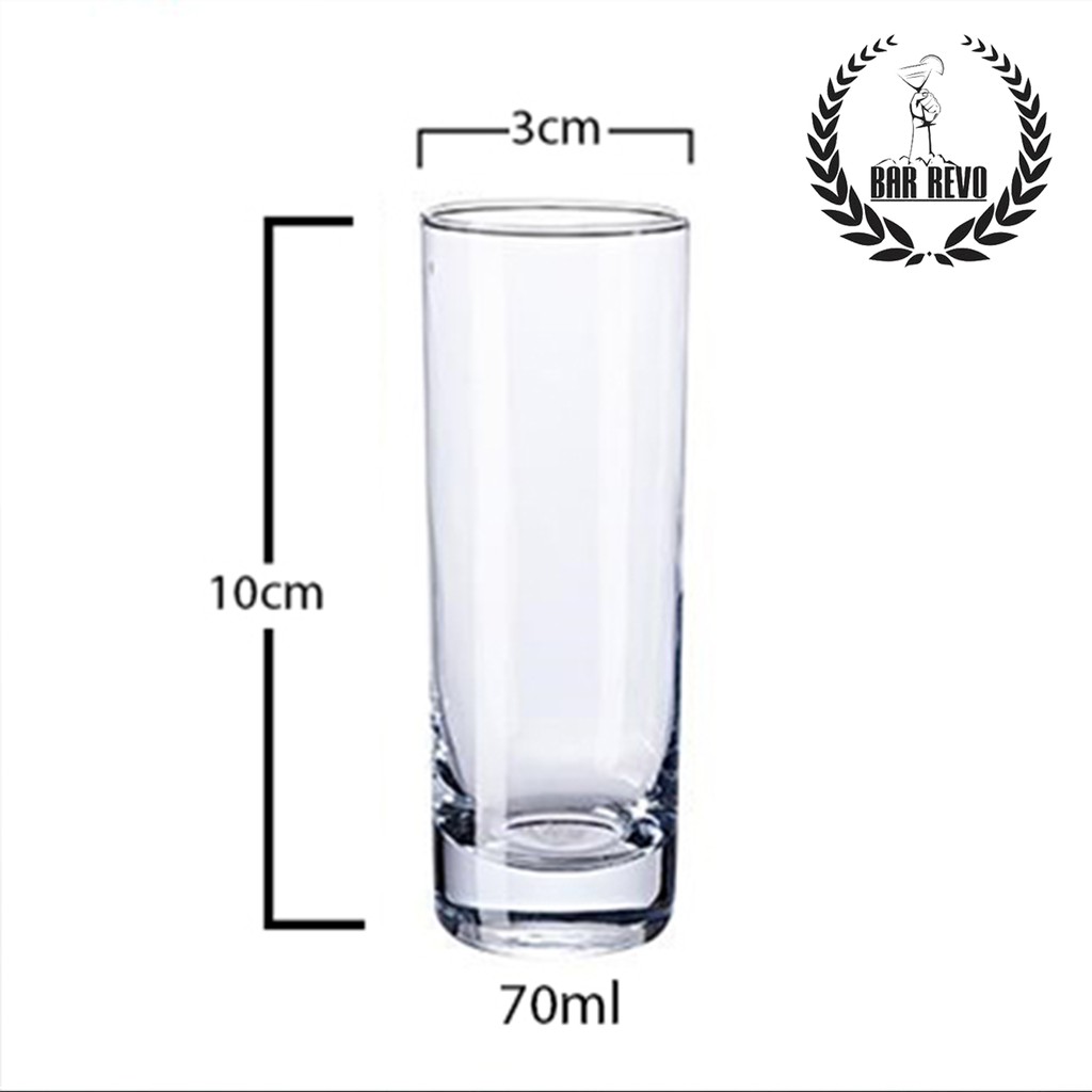 [Barrevo]Ly Shot Trụ Đứng - Ly Thủy Tinh