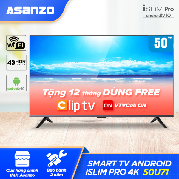 Bảng giá Smart Tivi 4K UtraHD Asanzo iSLIM PRO 50U71 50 inch AndroidTV 10 Khắc Phục Lỗi Youtube [Miễn Phí 12 Tháng Clip TV] - Hàng Chính Hãng Bảo Hành 2 Năm