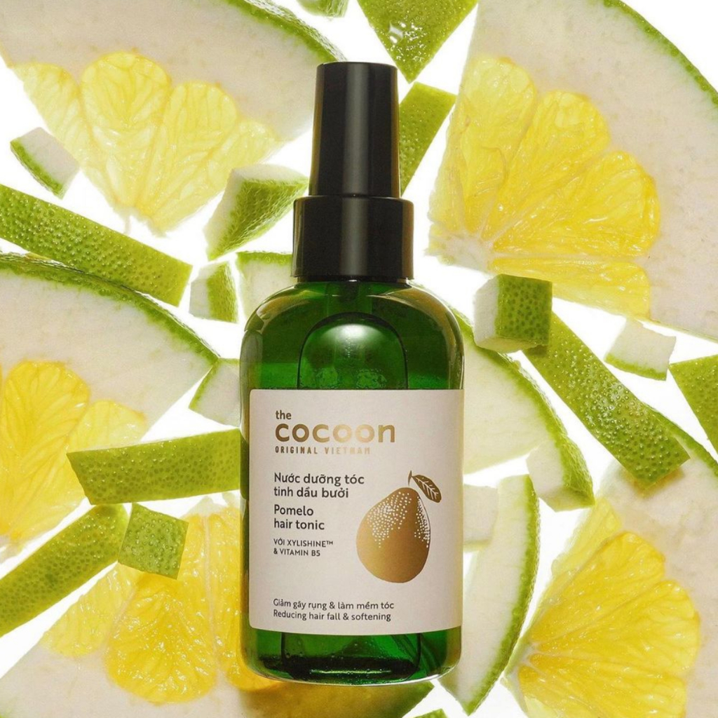 Nước dưỡng tóc tinh dầu bưởi ( pomelo hair tonic ) Cocoon 140ml thuần chay