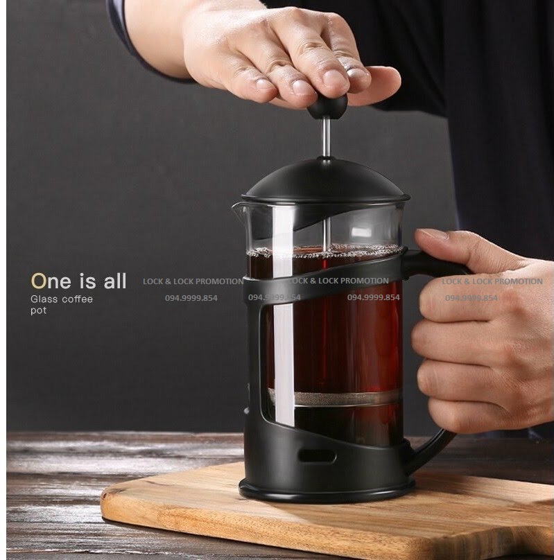 [HCM][ Lock&Lock ] Bình Pha Trà Cafe French Press Lock&Lock 800ml - LLG018 LLG019