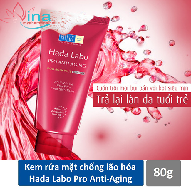 [HCM]SỮA RỬA MẶT CHỐNG LÃO HÓA HADA LABO PRO ANTI AGING (80G)