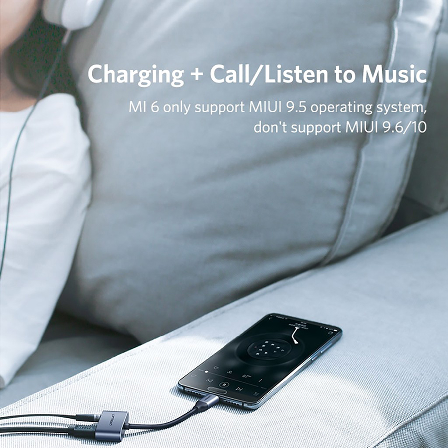 UGREEN 50596 - Cáp USB Type C ra Audio 3.5mm và USB-C cao cấp - HapuStore