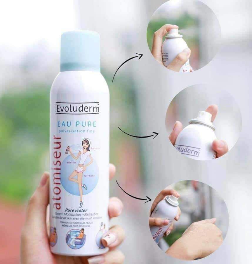 [NHIỀU SIZE] Xịt Khoáng Evoluderm Atomiseur Eau Pure Water