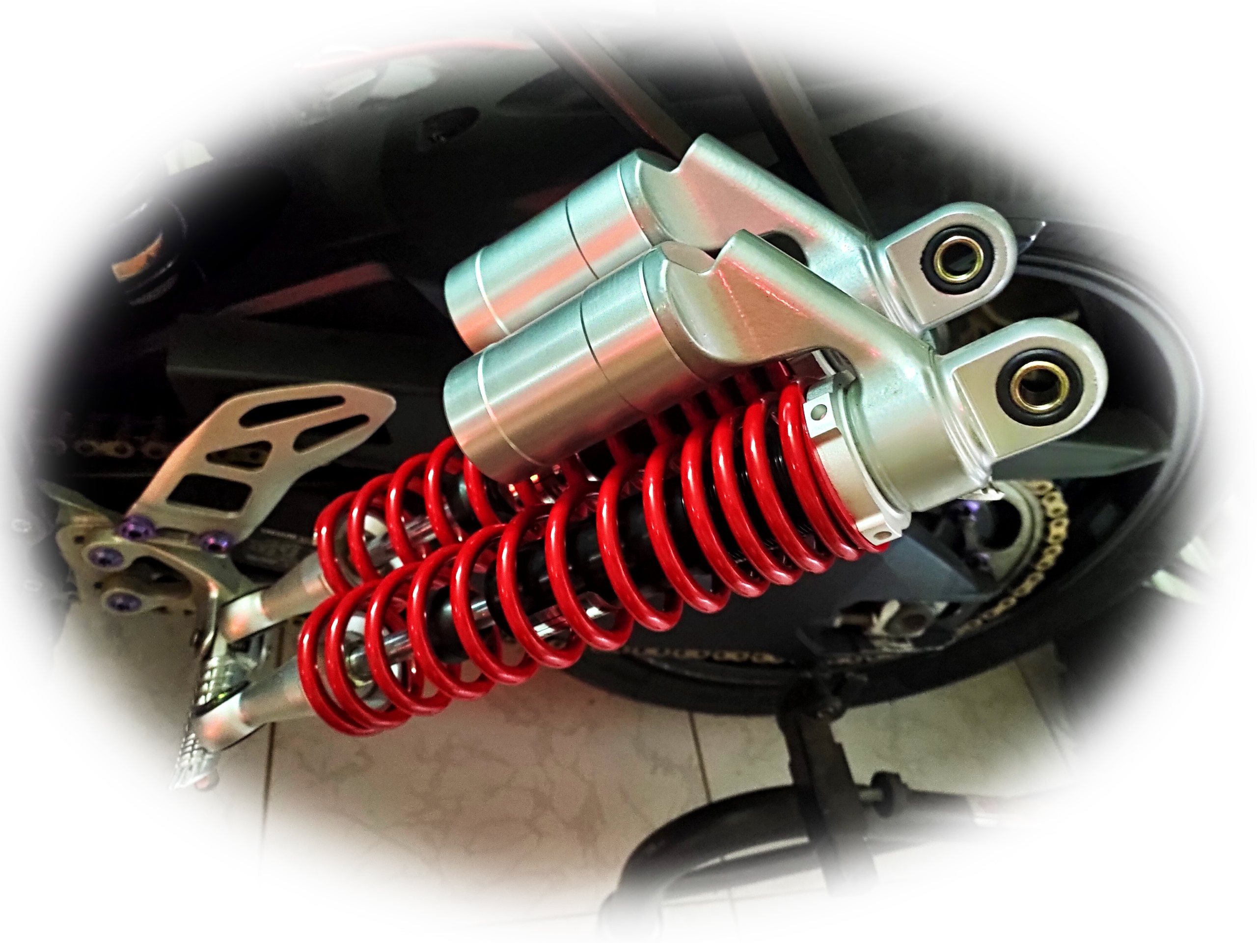 PHUỘC SAU BÌNH DẦU ĐỘ CHO TRACKER, CAFE RACER 400mm