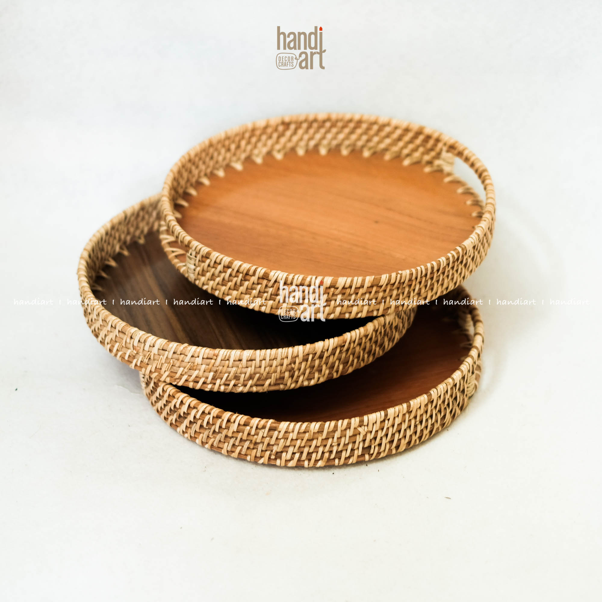 Tray rattan round shape, round rattan tray