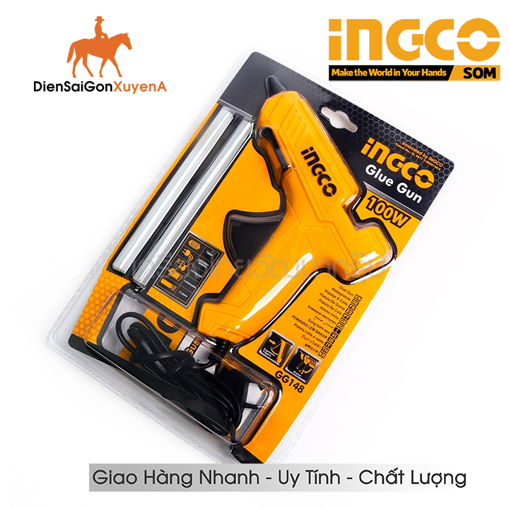 Dụng cụ bơm keo điện 100w INGCO GG148