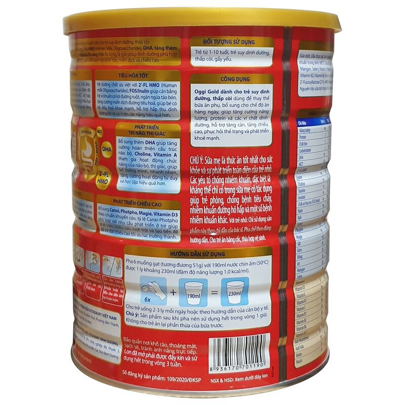 [Chính Hãng] Sữa Bột Oggi Gold 900g