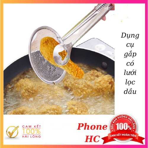 Dụng cụ gắp đồ chiên có lưới lọc dầu đa năng, Kẹp gắp đồ nóng dụng cụ nhà bếp tiện dụng,an toàn hơn với các đồ nóng