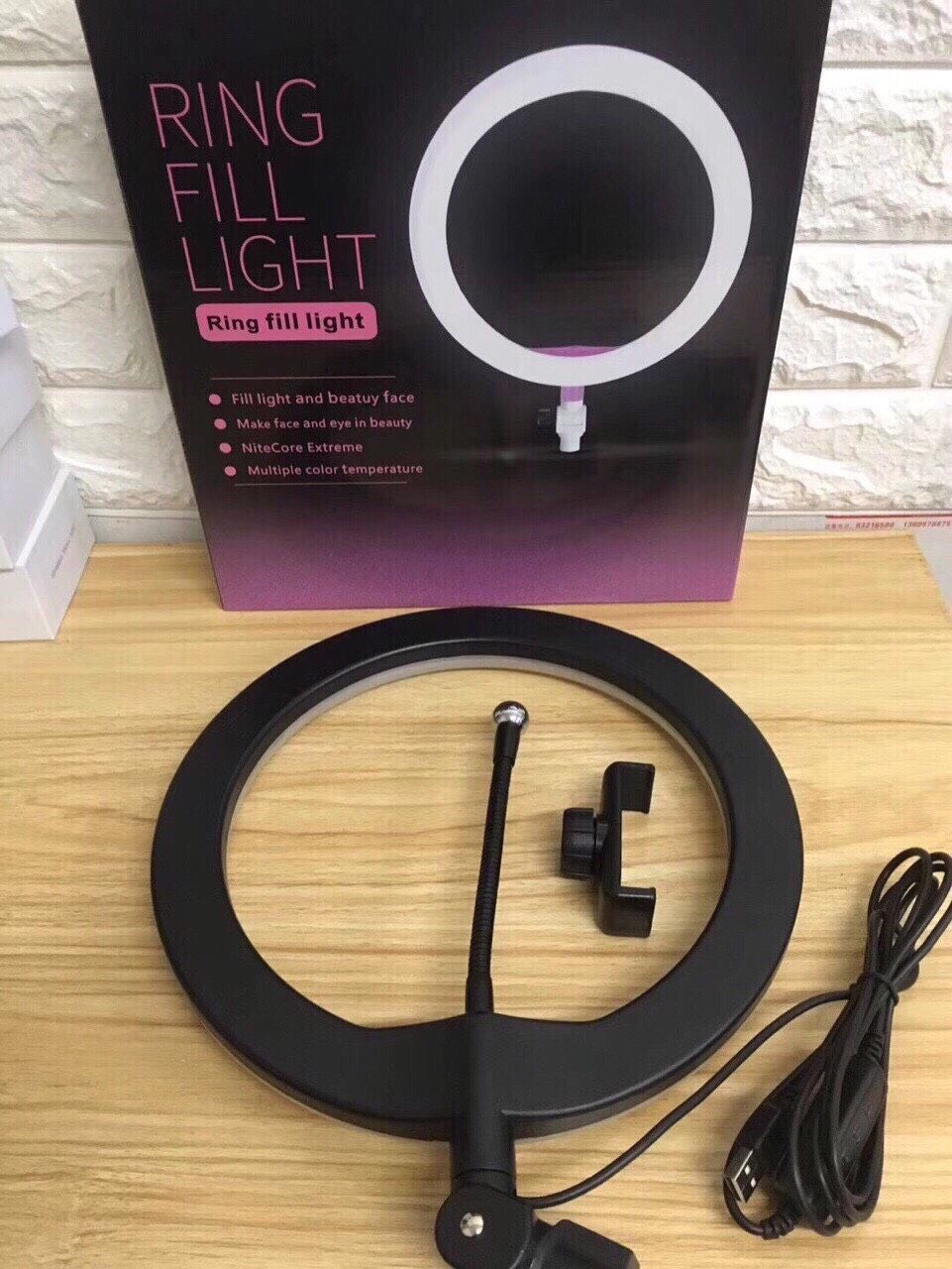 ĐÈN LIVESTREAM 26CM 2 KẸP ĐT CAO 2M1