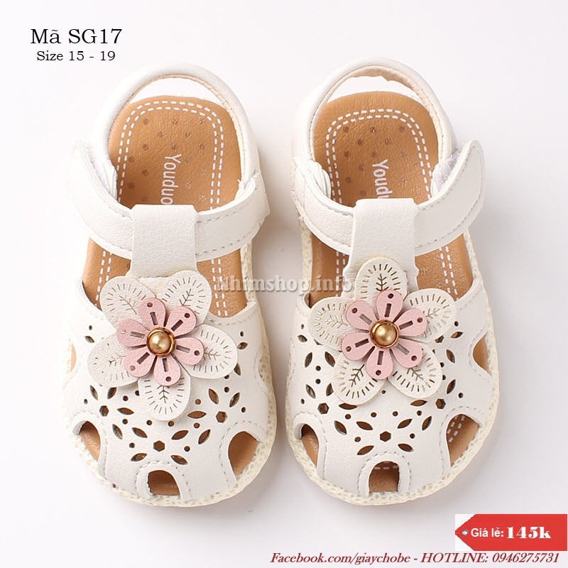 Sandal cho bé gái tập đi 6 - 24 tháng SG17