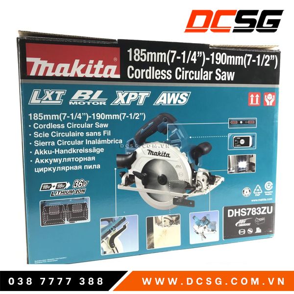 Máy cưa đĩa dùng pin (2 PIN 18v) Makita DHS783zu