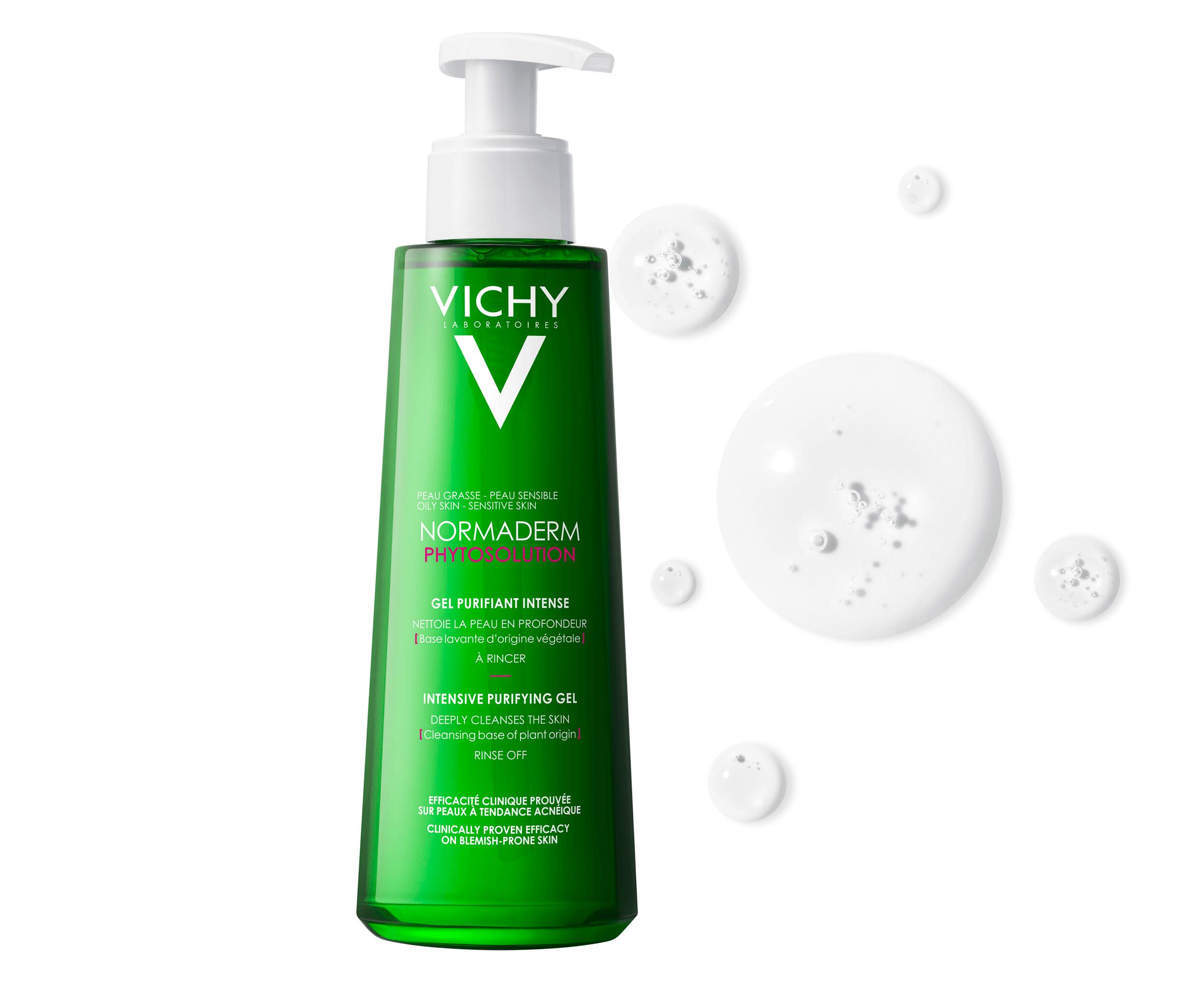 [GIẢM 20K ĐƠN 399K] Vichy Gel Rửa Mặt Cho Da Dầu, Mụn Normaderm Phytosolution 200ml