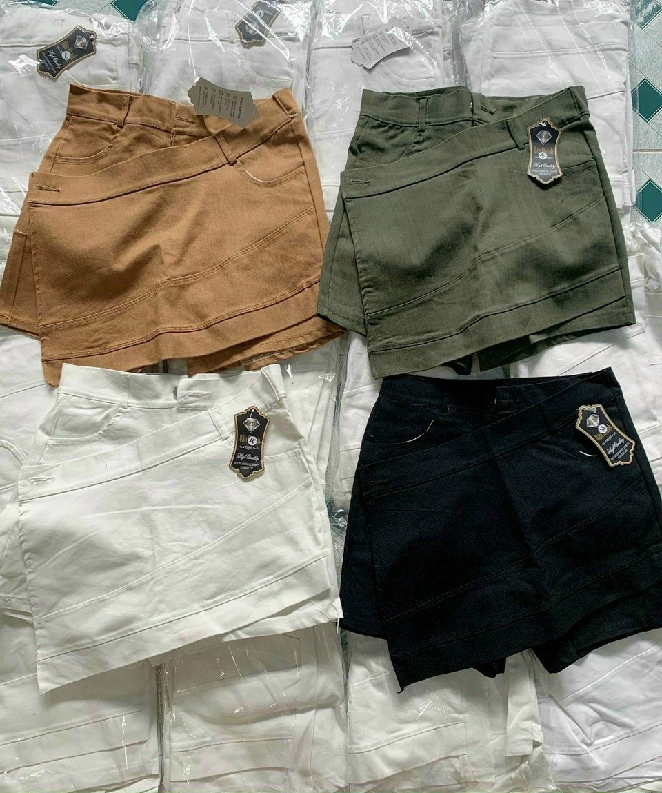 chân váy đắp vạt chéo chất kaki