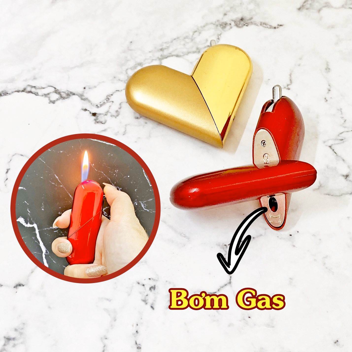 BẬT LỬA HÌNH TRÁI TIM (CÓ HỘP) - (XÀI GAS) BẬT LỬA HÌNH TRÁI TIM (CÓ HỘP) - (XÀI GAS)